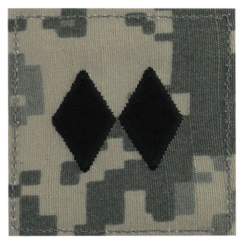 Texas A&M Corps of Cadets Lieutenant Colonel ACU rank pair featuring a digital camouflage design with black rank insignia. Traditional Corps uniform accessory and replacement piece for cadets.