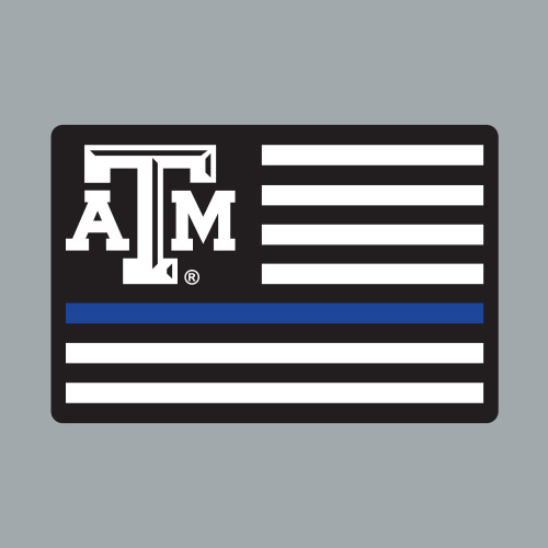 Texas A&M 3.5" Police Flag Sticker