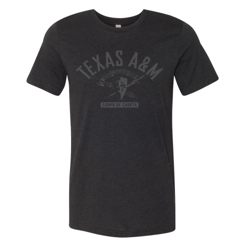 Texas A&M Corps Of Cadets Vintage Shield Softstyle T-Shirt | Black