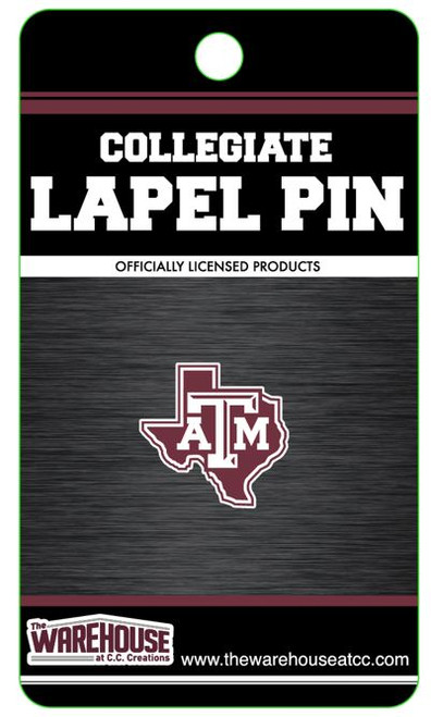 Pewter Texas A&M University ATM Aggie Thumbs Up Skat Tie Tack Gig'em Lapel  Pin! 