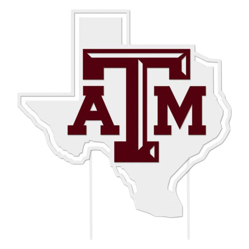 Texas A&M Aggies White & Maroon ATM State With Yard Stakes (In Store Pickup Only)