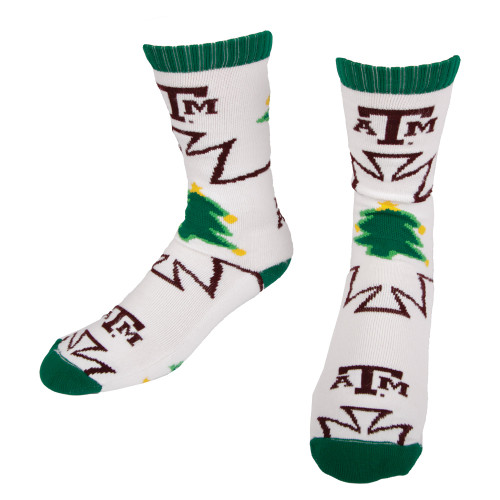 Christmas Socks - White and Green