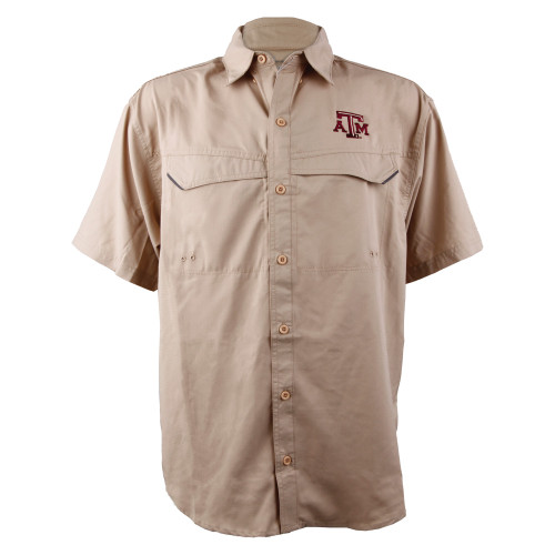 Texas A&M Fishing Shirt Short Sleeve - Maroon - The Warehouse at