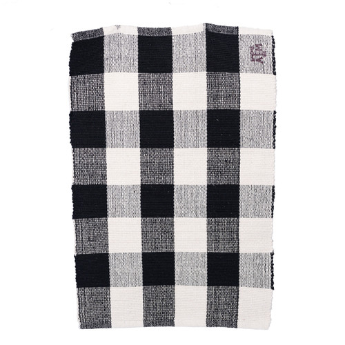 Buffalo Check Cotton Layering Rug | Black & White