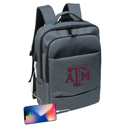 Texas A&M Odyssey Computer Backpack - Dark Heather Grey