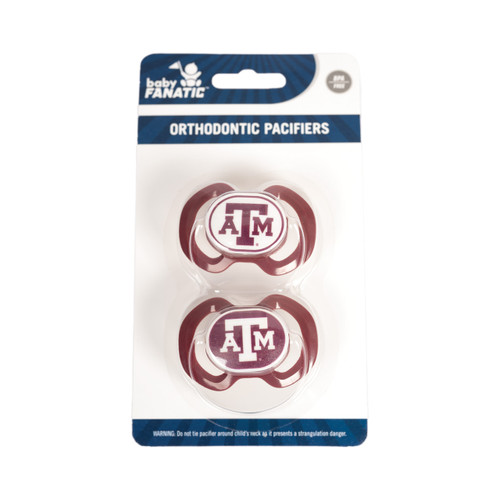 Texas A&M 2 Pk Pacifier I Maroon and White