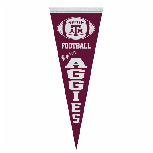 Aggies Football Pennant Flag - Maroon
