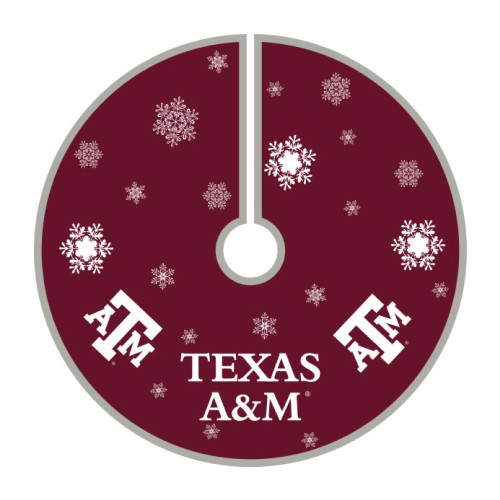 Snowflake Tree Skirt - Maroon
