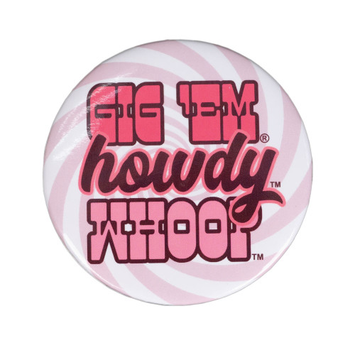 Gig 'Em Howdy Whoop Button - 3"