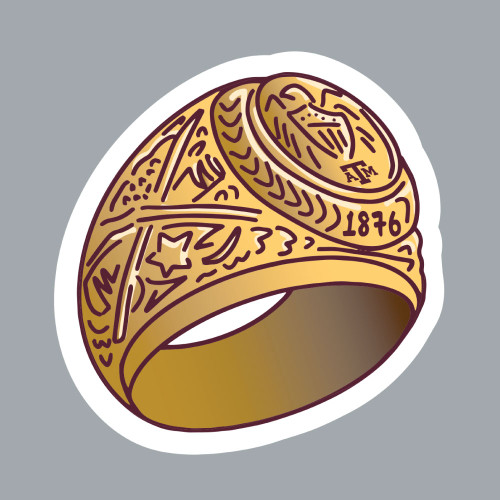 Aggie Ring Day Sticker