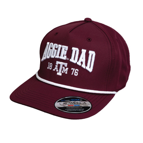 Aggie Dad Rope Cap - Maroon