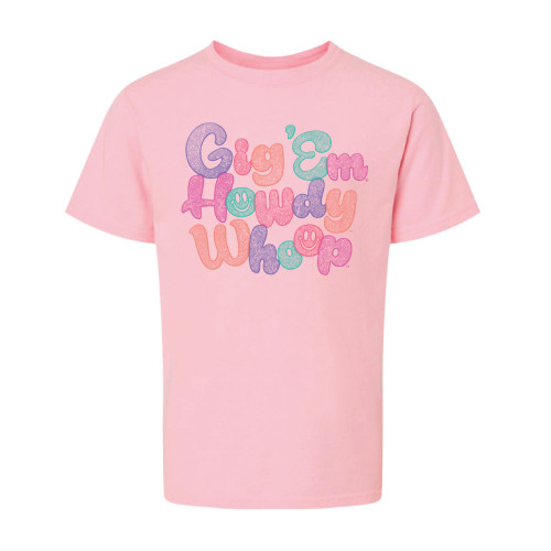 Youth Gig 'Em Howdy Whoop Short Sleeve - Cotton Candy