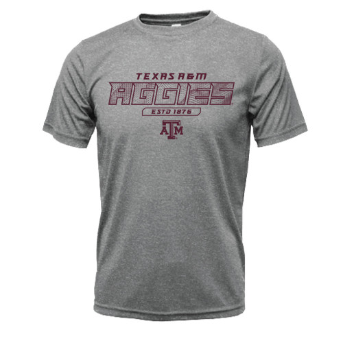 Youth Aggies Active Short Sleeve - Heather Gray