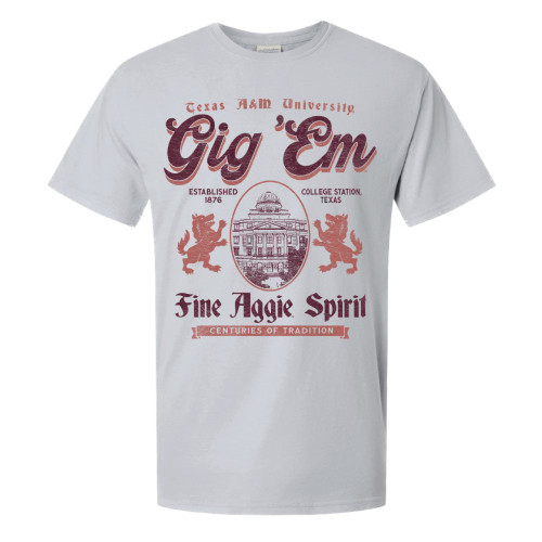 Gig 'Em Aggie Spirit Short Sleeve - Silver