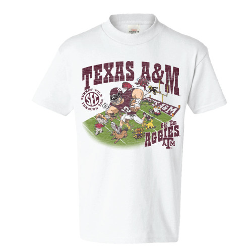 Youth Texas A&M Runnin' Wild SEC Short Sleeve - White Youth Texas A&M Runnin' Wild SEC Short Sleeve - White