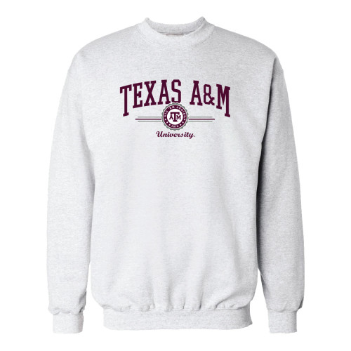 Texas A&M Aggies Vintage Light Grey Crewneck