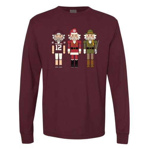 Aggie Nutcrackers Long Sleeve - Maroon