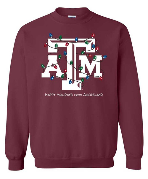 Logo Wrapped in Lights - Maroon