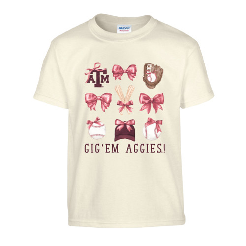 Youth Baseball Bows Short Sleeve - Parchment