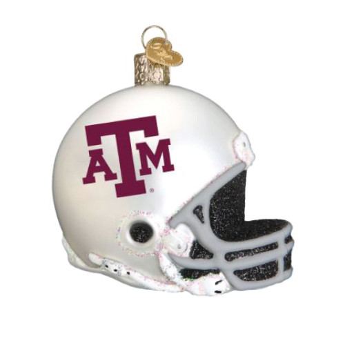 Texas A&M Football Helmet Ornament - White