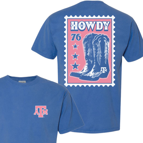 Boots Stamp Short Sleeve - Porch Blue