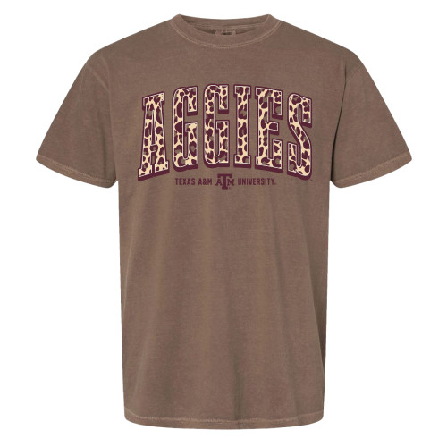 Aggies Cheetah Arch Short Sleeve - Espresso