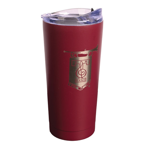 Texas A&M Aggie Band 20 ounce maroon tumbler featuring engraved Texas A&M Band logo for Aggies drinkware.