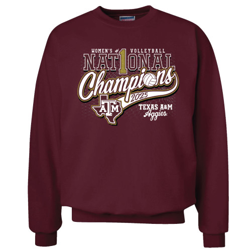 2025 Volleyball National Champions Crew - Maroon