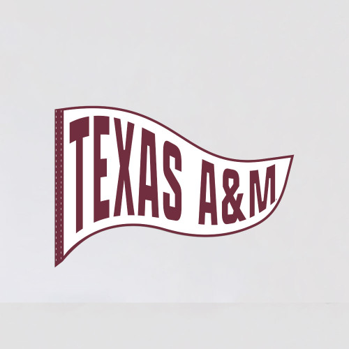 Texas A&M Aggies mini pennant with waving design and maroon Texas A&M text