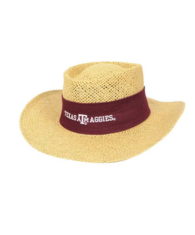 Straw Hat w/ Maroon Band - The Warehouse at C.C. Creations
