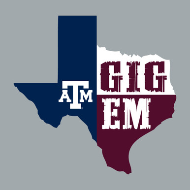 Gig Em Aggies Texas- Maroon & Rose Gold Glitter Acrylic