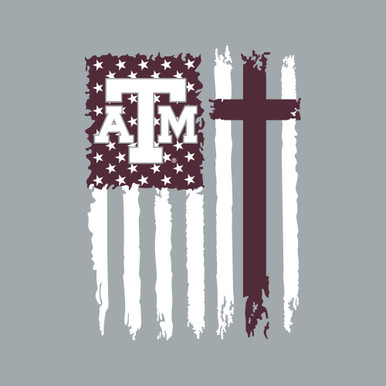 Texas A&M Aggies 2.5 x 3 Cross Decal | Maroon & White