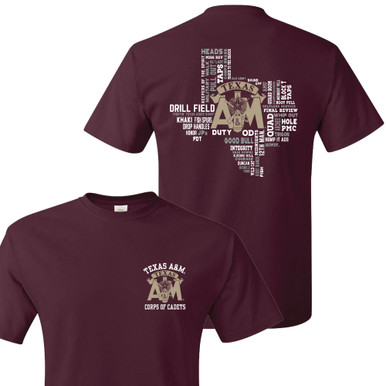 Texas A&M Corps of Cadets Short Sleeve Fishing Shirt Any Logo