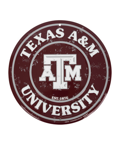 Texas A&M Aggies 12'' Sugar Skull Sign