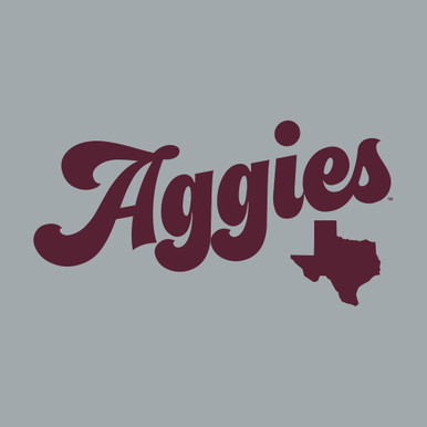 Texas A&M Aggies 5 x 5 Maroon, Black & White Gig 'Em & God Bless Cross Decal