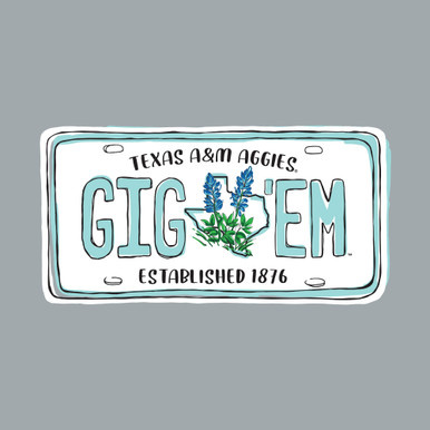 TAMU Gig'em Sticker for Sale by baileyandblu