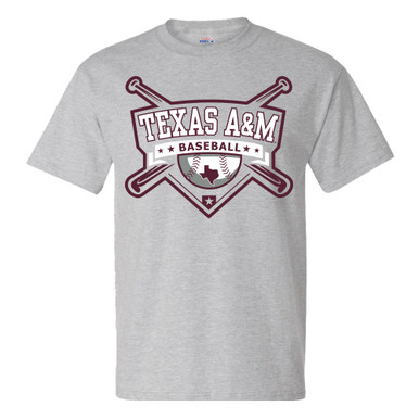 Texas Hatters Cabin Art Short Sleeve Baseball T-Shirt