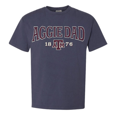 Aggie Dad 1876 Short Sleeve Comfort Tshirt I Anchor Slate - The