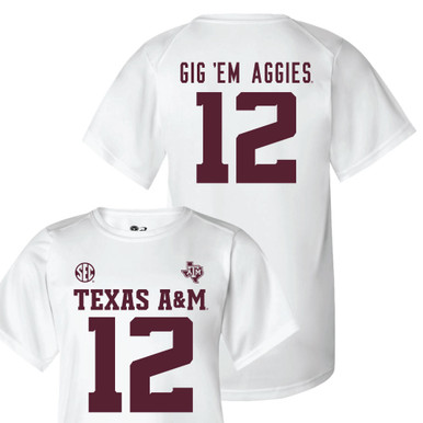 Youth Football Jersey Tee - White - The Warehouse at C.C. Creations