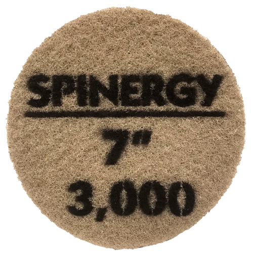 Hydro-Force, Stone Polishing Pad, Spinergy, Blue, 3,000 Grit, 7"