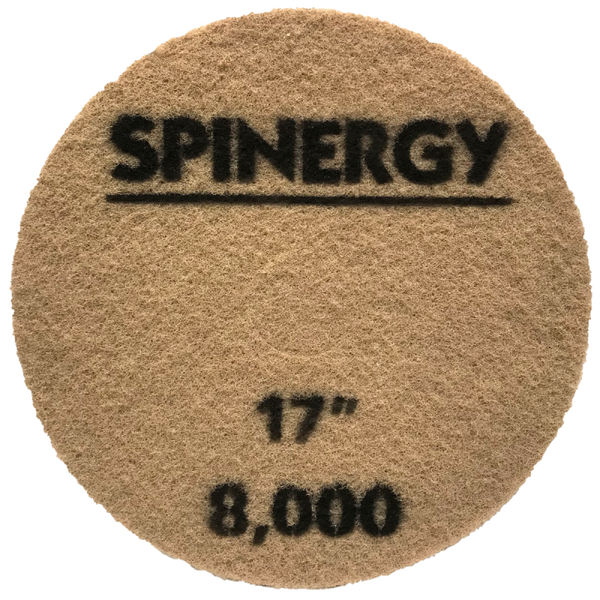 Hydro-Force, Stone Polishing Pad, Spinergy, Yellow, 8,000 Grit, 17"