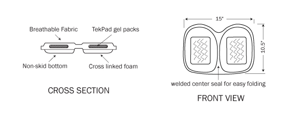 Skwoosh Pilot Travel Gel Cushion with Airflo Breathable Mesh for Airpl