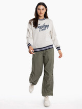Script Crew - White Marle  Womens