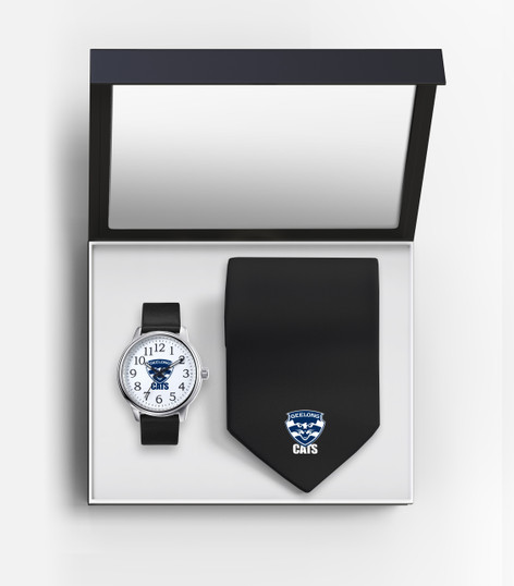 AFL Watch & Tie Gift Set - Geelong Cats