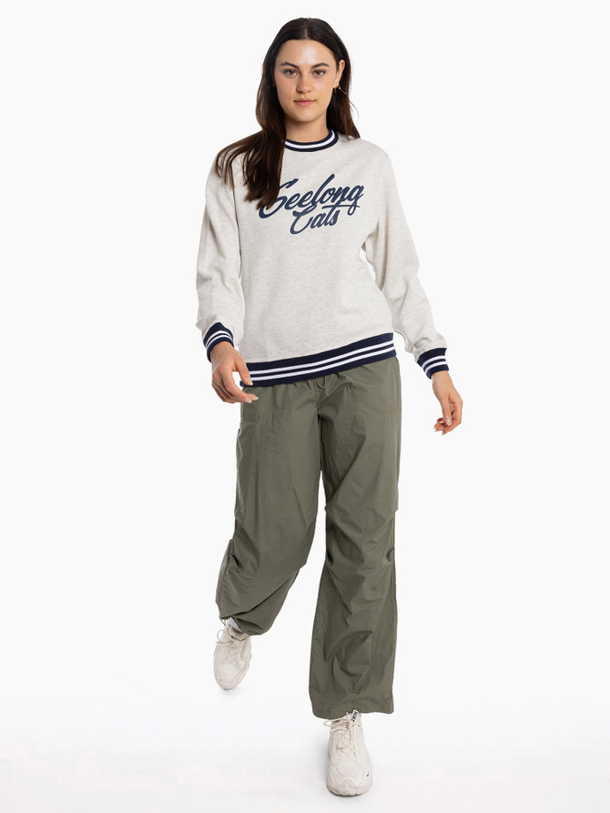 Script Crew - White Marle  Womens