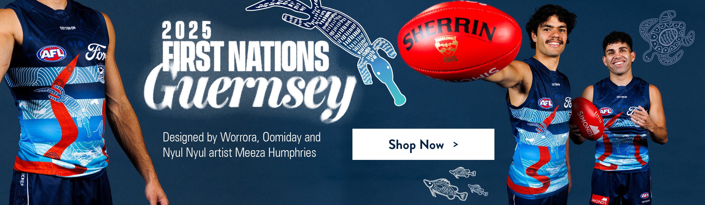 Geelong Cats 2024 Authentic Mens Home Long Sleeve Guernsey