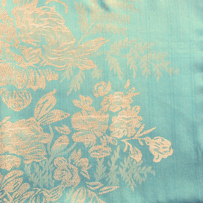 Healing Shawl - Turquoise and metallic thread