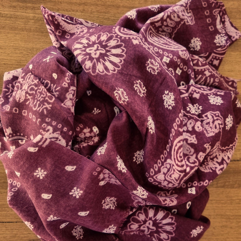 Healing Shawl - boho ruby