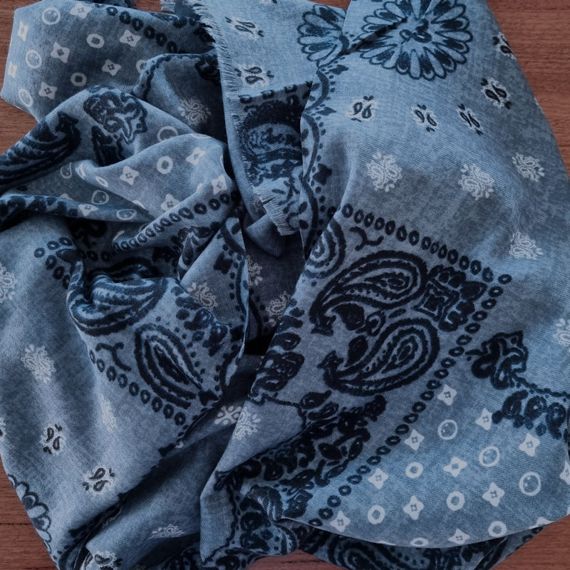Healing Shawl - boho blue