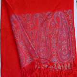 Healing Shawl - red paisley